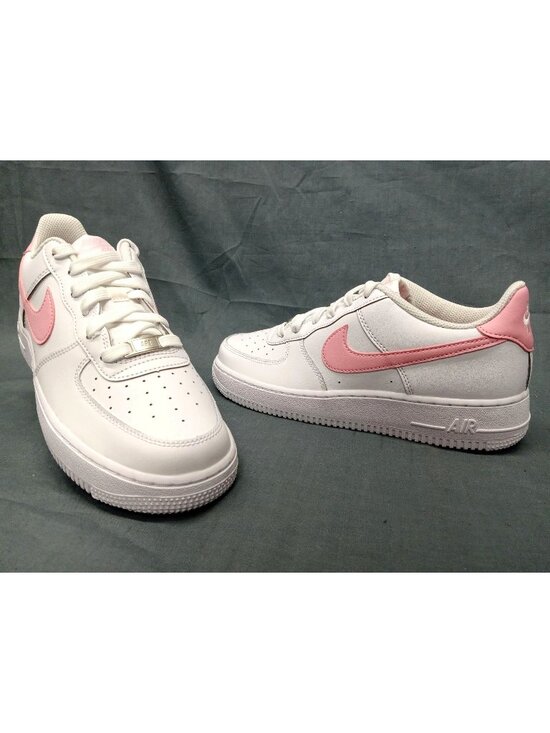 Nike Air Force 1 (GS) Sneakers White Medium Soft Pink Girls Size 6